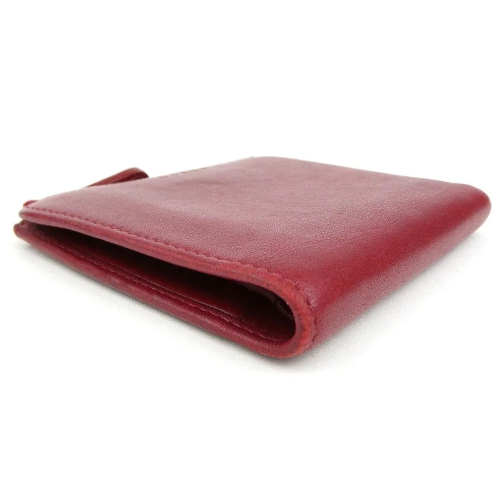 Coach Red Leather Small Bifold Wallet